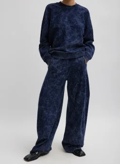Acid Wash Cocoon Crewneck Sweatshirt-Tibi Best