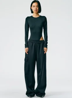 Active Knit Wide Leg Pull On Pant-Tibi Fashion