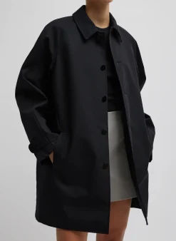 Bonded Luxe Twill Carcoat-Tibi Hot