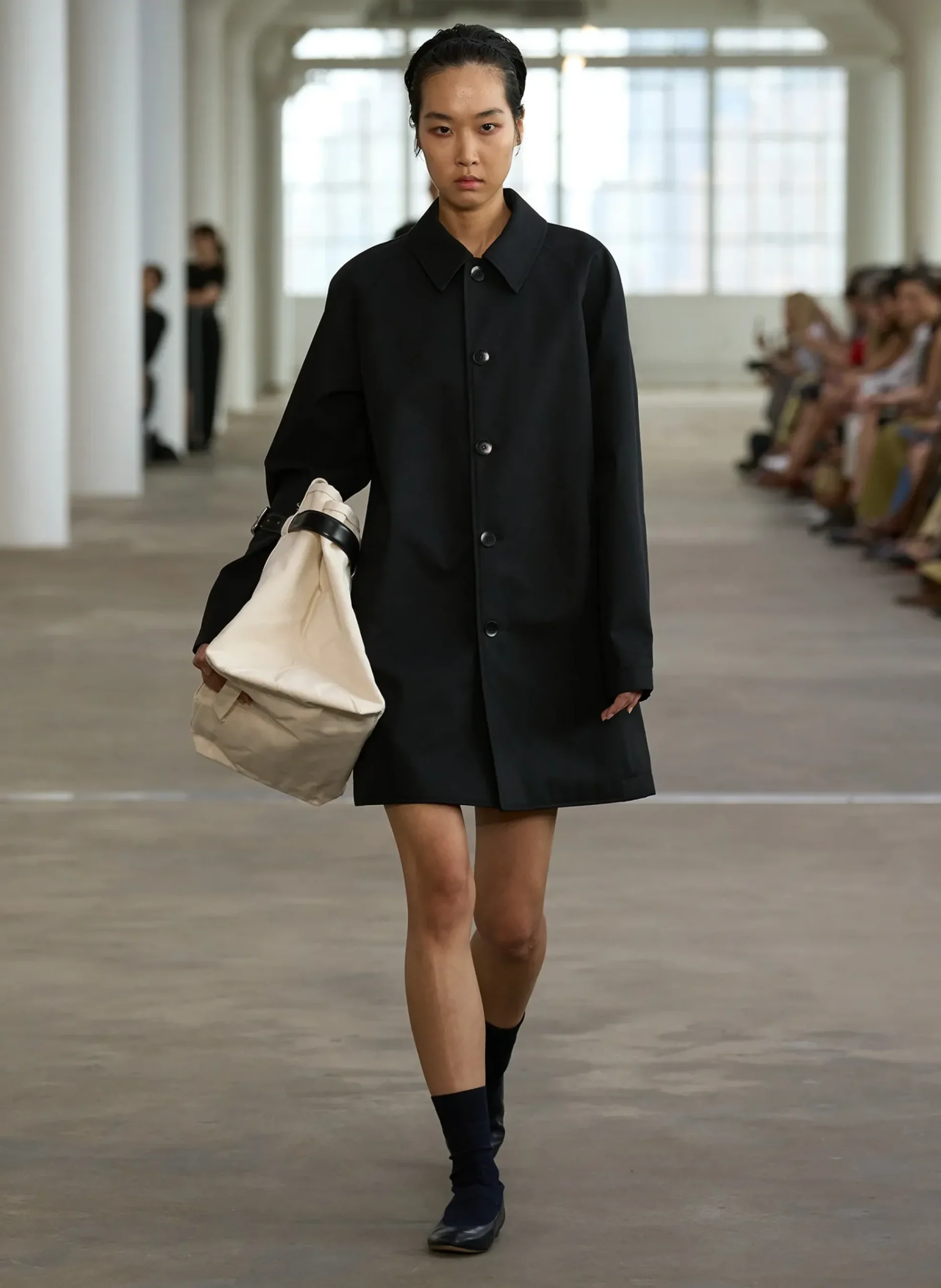 Bonded Luxe Twill Carcoat-Tibi Hot