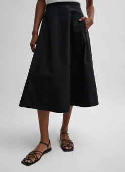 Bonded Luxe Twill Circle Skirt-Tibi Clearance