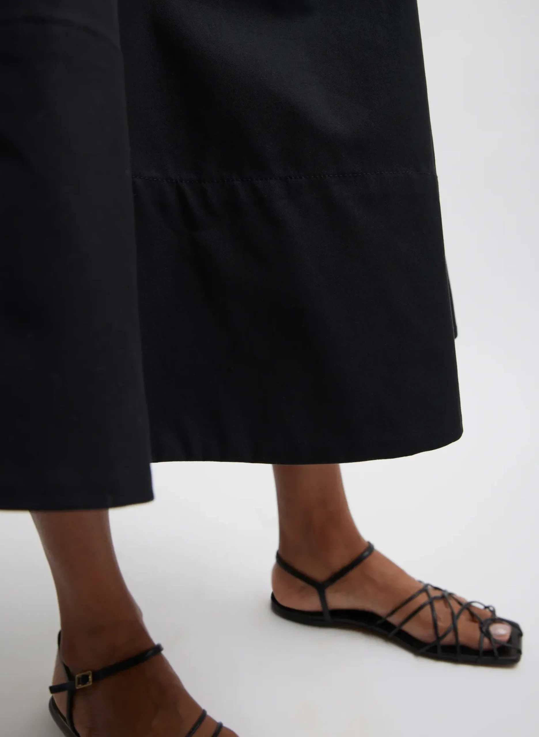 Bonded Luxe Twill Circle Skirt-Tibi Clearance