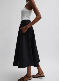 Bonded Luxe Twill Circle Skirt-Tibi Clearance