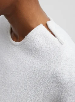 Boucle Knit Long Sleeve Circular Top-Tibi Clearance