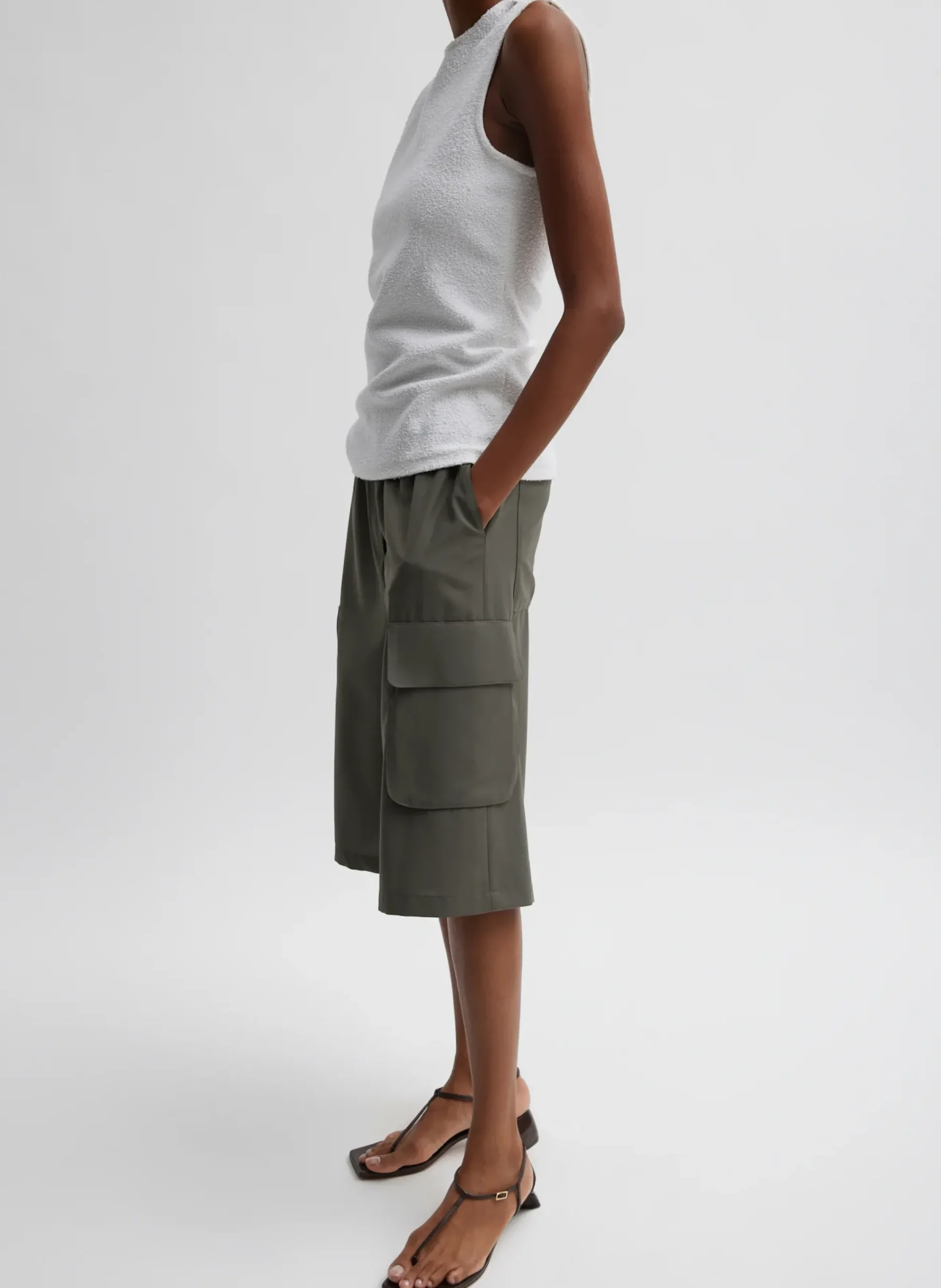 Boucle Knit Sleeveless Top-Tibi Clearance
