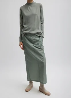 Cashmere Silk Blend Mock Neck Easy Sweater-Tibi Clearance
