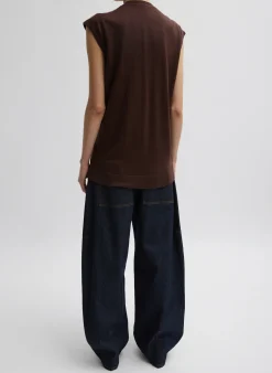 Cashmere Silk Blend Sleeveless Button Down Sweater-Tibi Best