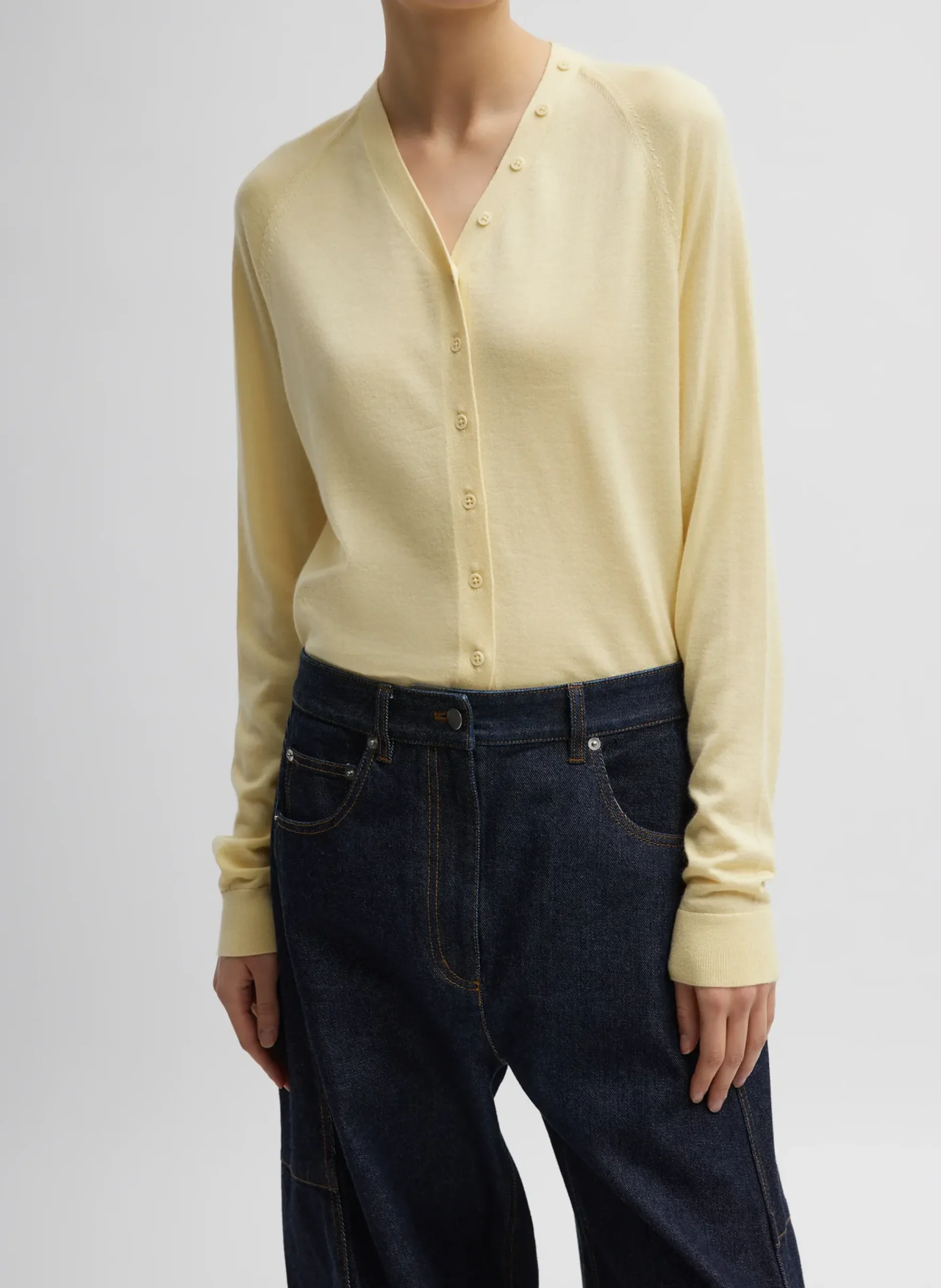 Cashmere Silk Blend Slim Cardigan-Tibi Sale