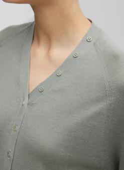 Cashmere Silk Blend Slim Cardigan-Tibi Outlet