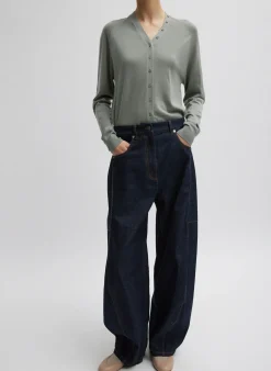 Cashmere Silk Blend Slim Cardigan-Tibi Outlet