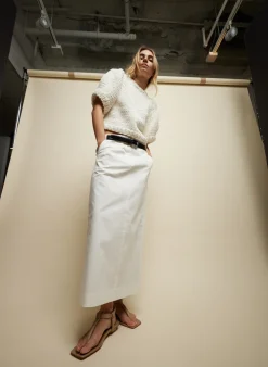 Chino Maxi Skirt-Tibi New