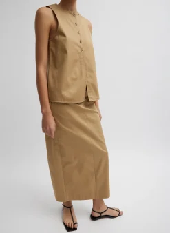 Chino Maxi Skirt-Tibi Hot