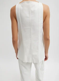 Chino Slit Front Sleeveless Tunic-Tibi Best