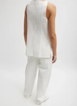Chino Slit Front Sleeveless Tunic-Tibi Best