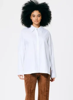 Classic Shirting Oversized Gabe Shirt-Tibi Fashion