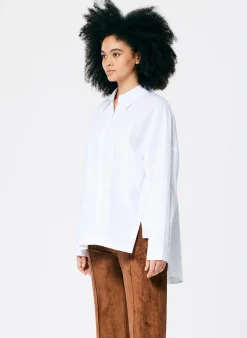 Classic Shirting Oversized Gabe Shirt-Tibi Fashion