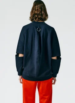 Cocoon Crewneck Sweatshirt-Tibi New