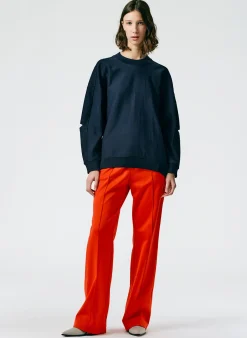 Cocoon Crewneck Sweatshirt-Tibi New