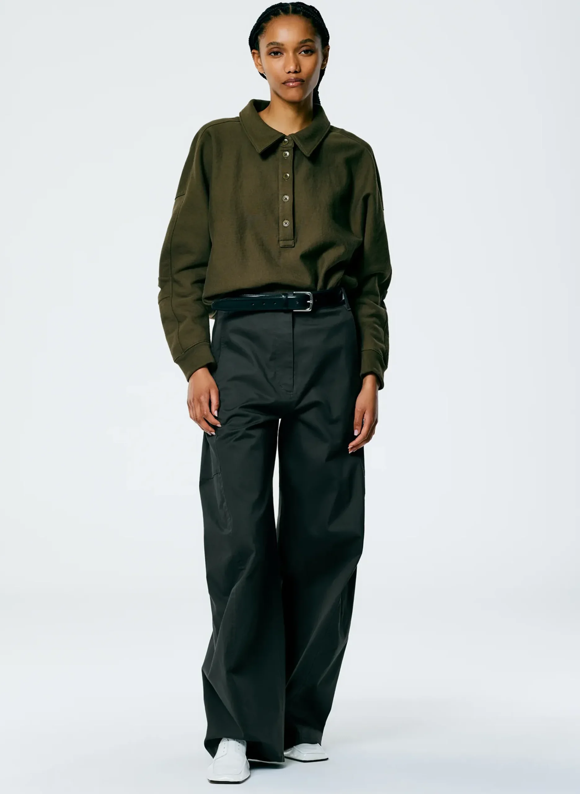 Cocoon Crewneck Sweatshirt-Tibi Sale