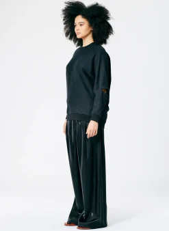 Cocoon Crewneck Sweatshirt-Tibi Fashion