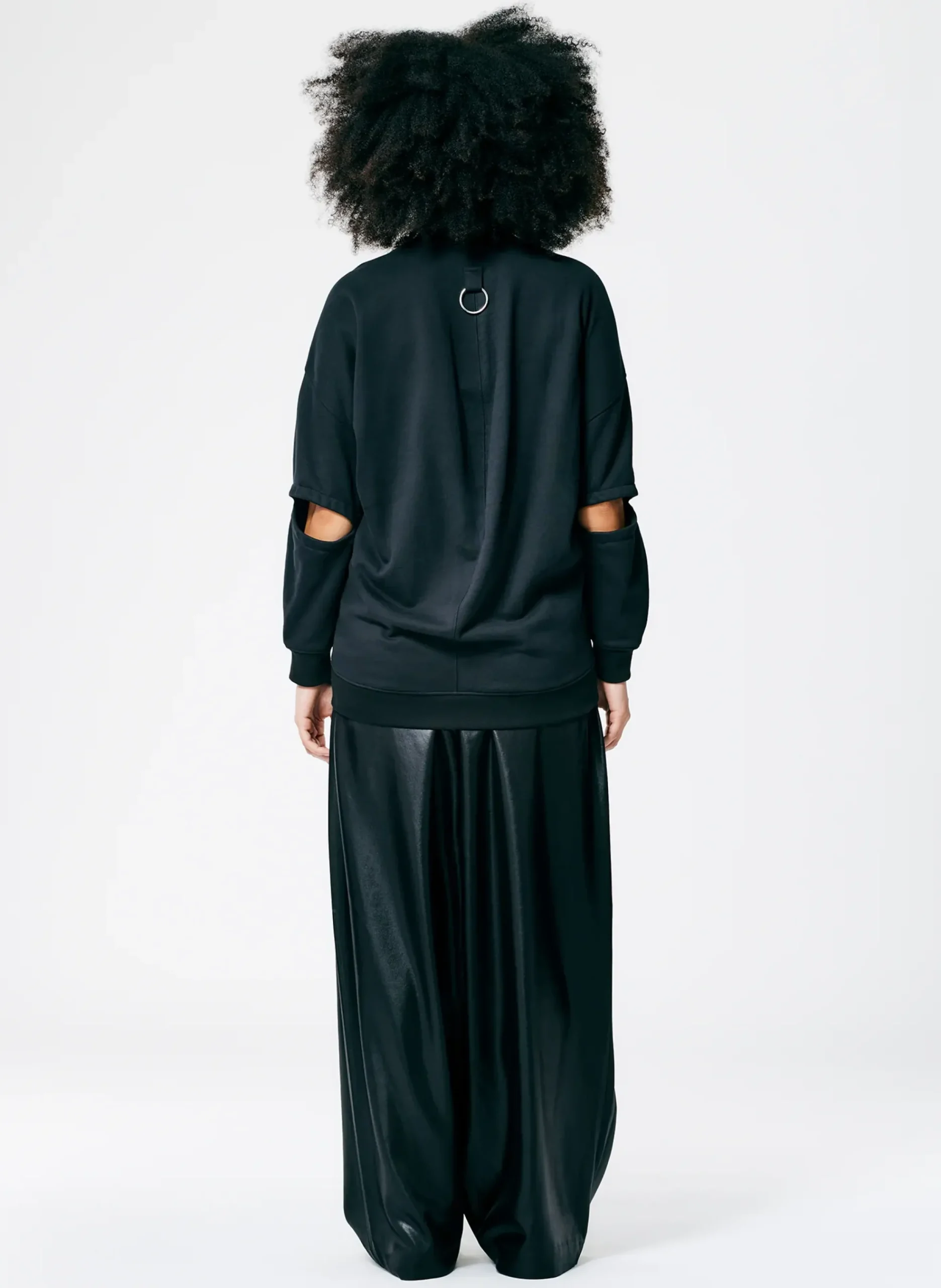 Cocoon Crewneck Sweatshirt-Tibi Fashion