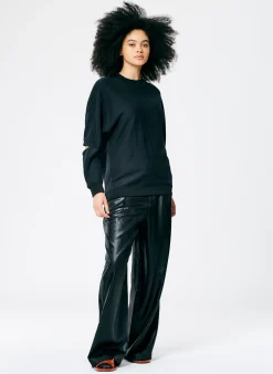 Cocoon Crewneck Sweatshirt-Tibi Fashion