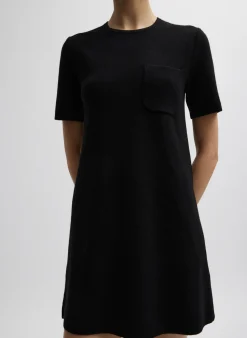 Compact Stretch Cashmere Mini Dress-Tibi New