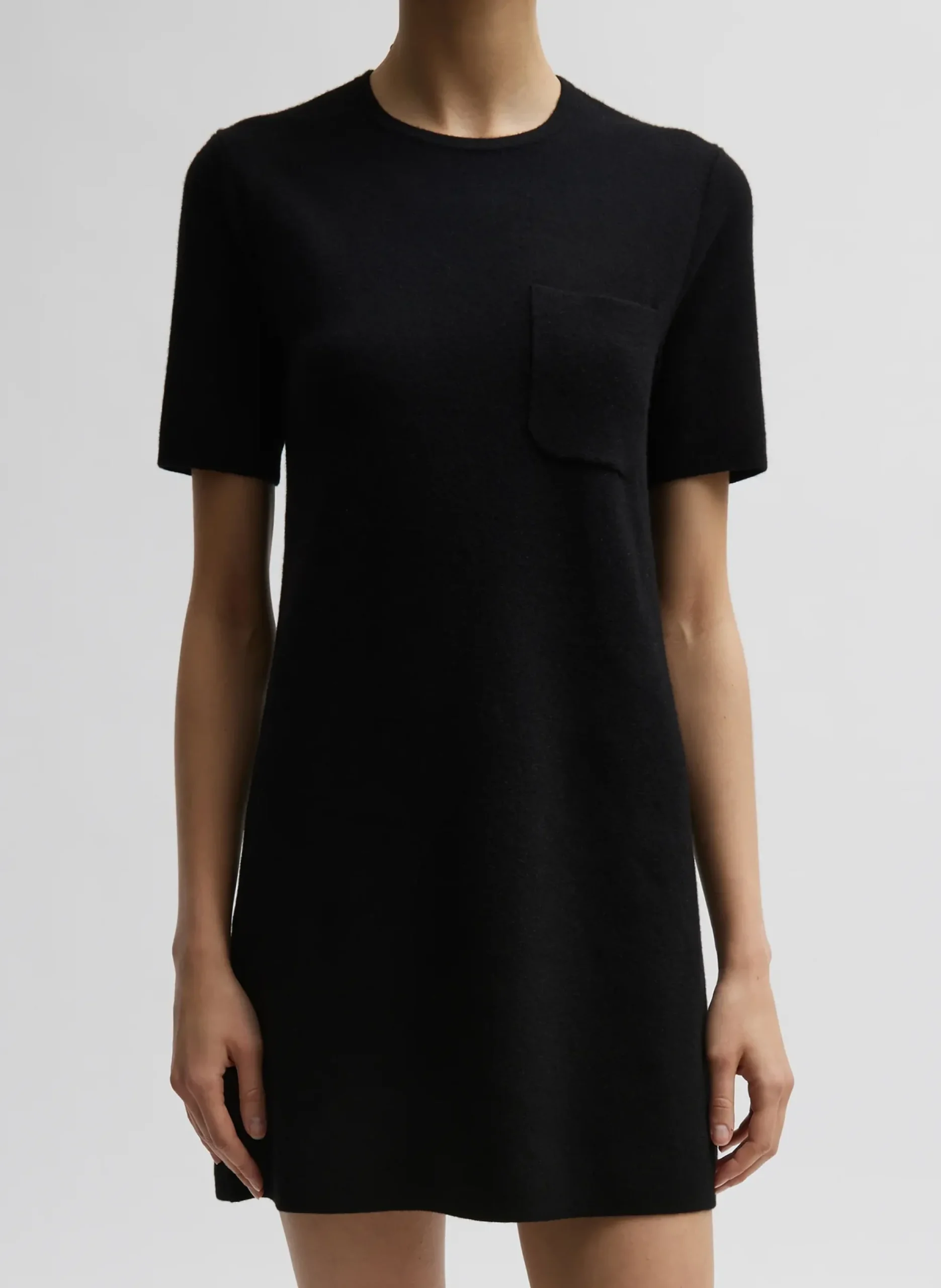 Compact Stretch Cashmere Mini Dress-Tibi New