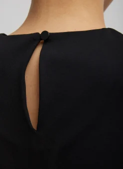 Compact Ultra Stretch Knit Long Sleeve Slim Top-Tibi New