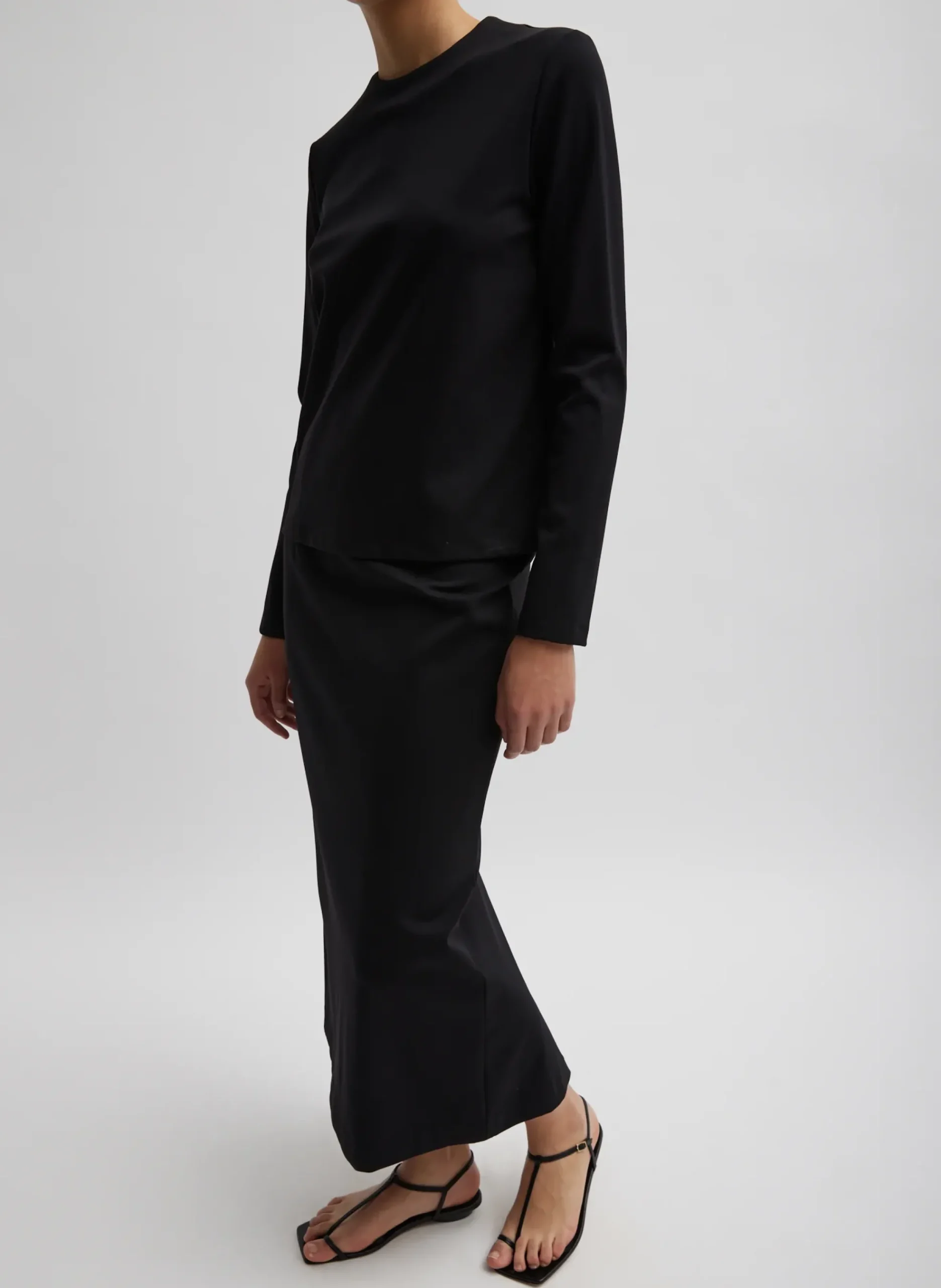 Compact Ultra Stretch Knit Pencil Skirt-Tibi Online
