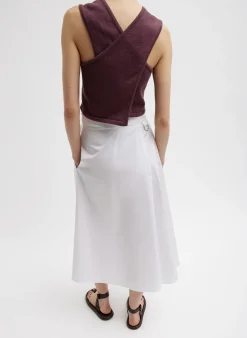 Cotton Criss Cross Cropped Sleeveless Sweater-Tibi Outlet