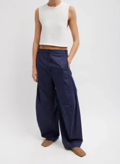 Cotton Criss Cross Cropped Sleeveless Sweater-Tibi New
