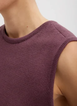Cotton Criss Cross Sleeveless Sweater-Tibi Hot