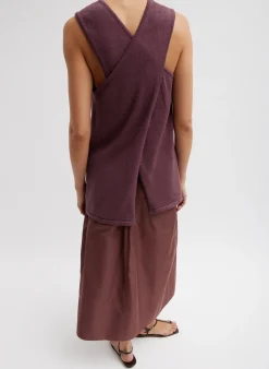 Cotton Criss Cross Sleeveless Sweater-Tibi Hot