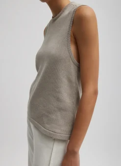 Cotton Criss Cross Sleeveless Sweater-Tibi Outlet