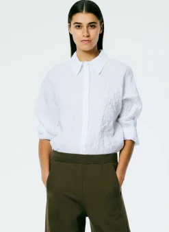 Crinkle Shirting Oversized Shirt-Tibi Hot