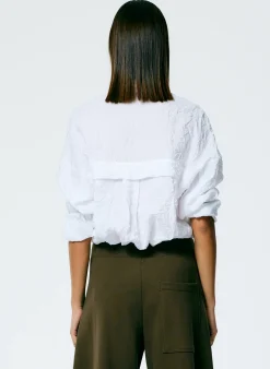 Crinkle Shirting Oversized Shirt-Tibi Hot