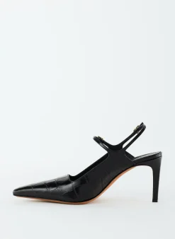 Croc Print Bob Slingback-Tibi Outlet
