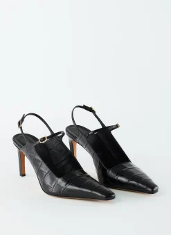Croc Print Bob Slingback-Tibi Outlet