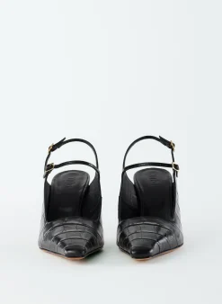 Croc Print Bob Slingback-Tibi Outlet