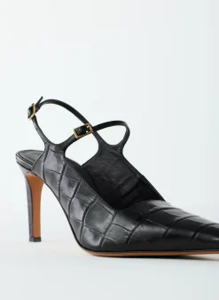 Croc Print Bob Slingback-Tibi Outlet