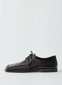 Croc Print Brody Square Toe Loafer-Tibi Clearance