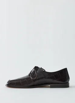 Croc Print Brody Square Toe Loafer-Tibi Clearance