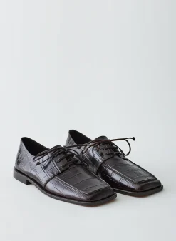 Croc Print Brody Square Toe Loafer-Tibi Clearance