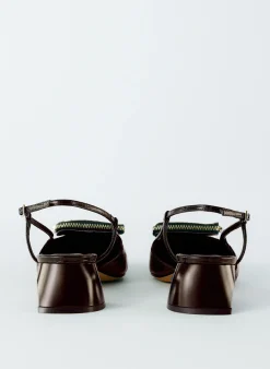 Croc Print Victor Slingback-Tibi Online