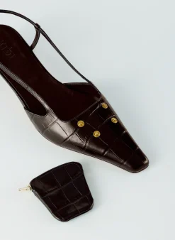 Croc Print Victor Slingback-Tibi Online