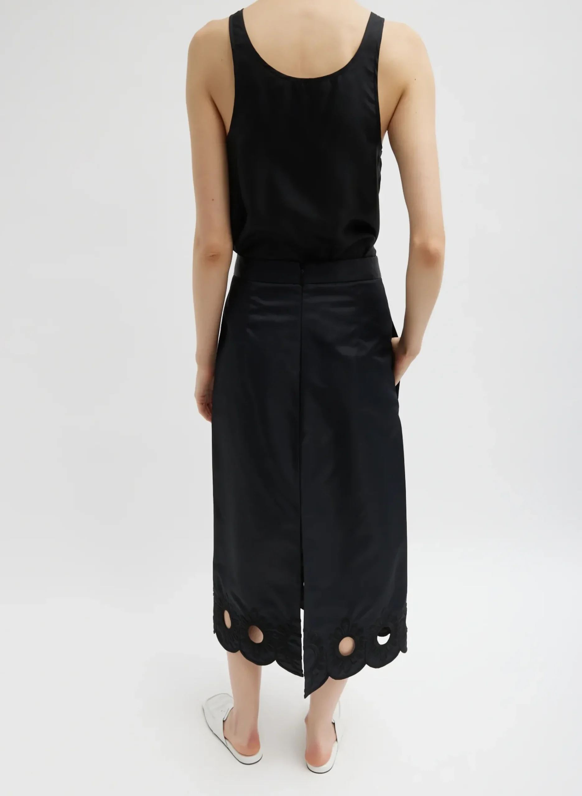 Daisy Embroidered Nylon Skirt-Tibi Discount