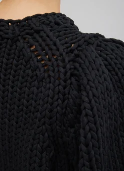 Deluxe Tube Yarn Sweater Mini Puff Pullover-Tibi Outlet