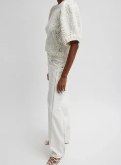 Deluxe Tube Yarn Sweater Mini Puff Pullover-Tibi New