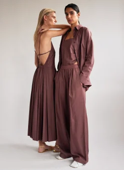 Drapey Suiting Marit Pull On Pant-Tibi Fashion